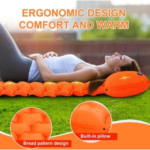 Inflatable Ultralight Camping Mat with Pillow