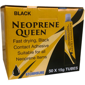 Neoprene Queen Wetsuit Repair Adhesive 15g (Box of 50) - Black by Stormsure