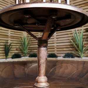 Bronze Effect Resin Garden Bird Bath and Table with Solar Light - Bronze by Samuel Alexander