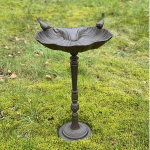 Windsor Cast Iron Bird Bath - Brown by Selections