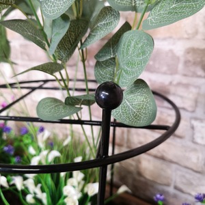 Heavy Duty Black Metal Steel Garden Plant Support Grow Through Small 60cm x 35cm - Black by Samuel Alexander