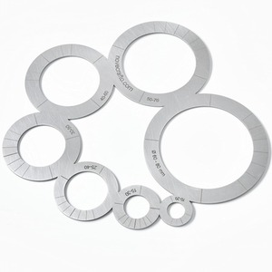 Stainless Steel Leather Corner and Circle Cutting Template Guide Tool - Silver / Model 4 by NOVECRAFTO