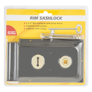 Black Rim Sashlock by Hiatt Hardware