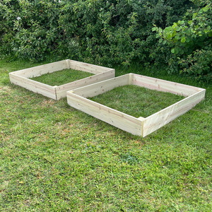 Raised Wooden Vegetable Bed - Natural / 2 x Wooden Raised Vegetable Bed by Selections