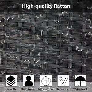 BIRCHTREE Rattan Furniture Set RFS08 - Black by BIRCHTREE