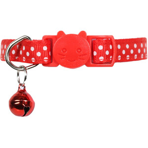 Polka Dot Cat Collar - Red by Clever Paws