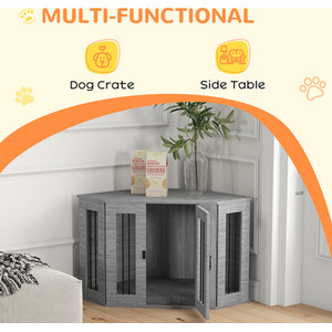 PawHut 2 in 1 Conner Dog Crate Furniture with Cushion by PawHut