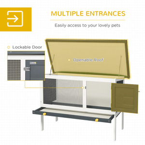 PawHut Wooden Small Pet House - Black by PawHut