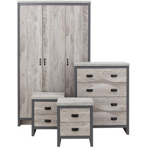 Boston 4 Piece Bedroom Set - Grey