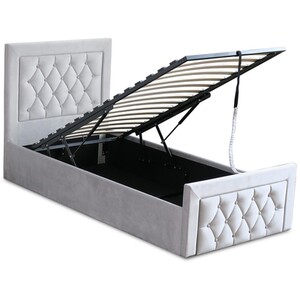 Mia Ottoman Bed - Grey / Single