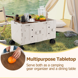 Collapsible Wagon Cart Foldable Utility Cart by Costway