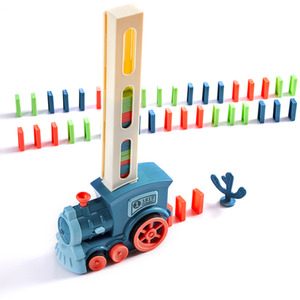 Kidkid Creative Domino Laying Train Toy with Light by Kidkid