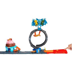 Hot Wheels City Toy Car Track Set Bat Loop Attack - Multicolour by Hot Wheels