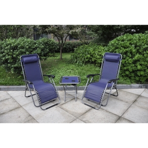 Active Sport Zero-Gravity Chairs with Table Set - Blue by Active Sport