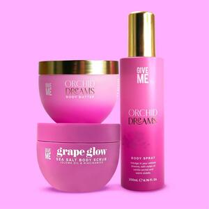 Scrub Hydrate and Spritz Body Care Set - Orchid Dreams - Orchid Dreams by Give Me Cosmetics