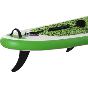 HOMCOM Inflatable Paddle Board Plastic - White, Green by HOMCOM