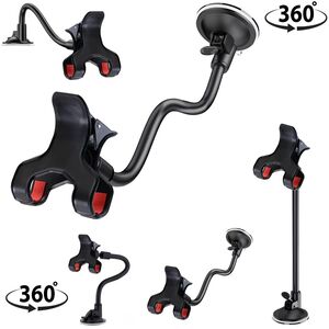 Universal 360 degree Rotating Car Phone Holder - Black