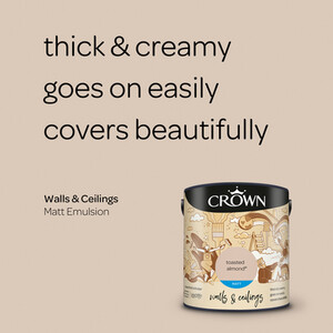 Crown Matt Breatheasy Emulsion Paint - Toasted Almond by Crown Paints