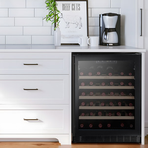 Willow Under Counter 52 Bottle Wine Cooler - Black by Willow