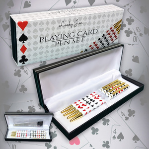 Boxed Set of 4 Bridge Pens in Gift Box - Red by JYW