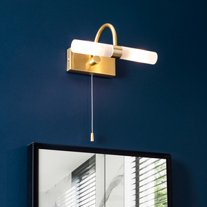 Crista Bathroom Wall Light - Satin Brass by Litecraft