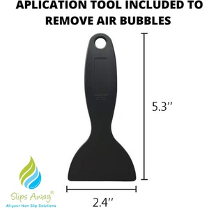 Non Slip Adhesive Bath Mat - Ultra Thin - Anti Skid Textured Vinyl 16