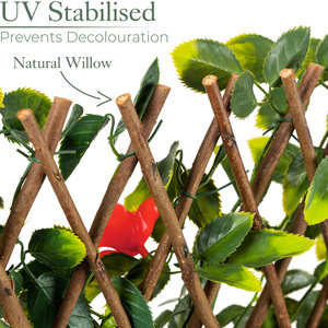 Expanding Artificial Trellis with Flowers - Red by Christow