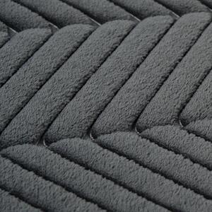 Chevron Embossed Non-Slip Bath Mat - Charcoal Grey by OHS
