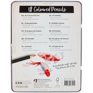 Pack of 18 Artist Colouring Pencils by Deco Time