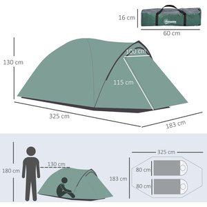 Outsunny Weatherproof 2 Room Tent by Outsunny