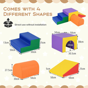 Toddler Soft Building Blocks Structures Set by Costway