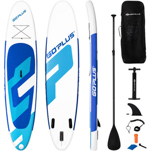 Costway 10ft Inflatable Thick SUP-Blue - Blue by Costway