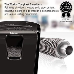 Powershred M-8C 8 Sheet 15L Bin Cross Cut Shredder With Safety Lock - Black by Fellows