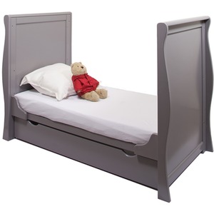 Willow Sleigh Mini Cot Bed Grey with Drawer and Mattress - Grey by Viculii