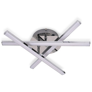 Infinity IP44 Rated Integrated LED 3 Arm Adjustable Ceiling Light - Silver by ValueLights