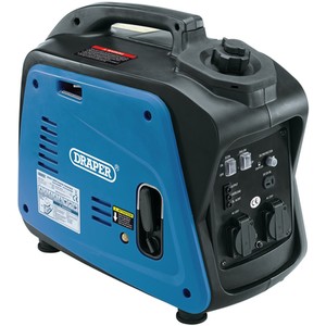Draper DGI2000 2kVA ,1.6kW 4 Stroke Engine Petrol Inverter Generator - blue by Draper