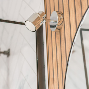 Benton IP44 Bathroom Spotlight Adjustable Wall Light and Warm LED Bulb - Silver by ValueLights