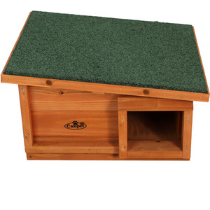 Hedgehog House Hibernation Shelter Wood - Brown by Actiaspet