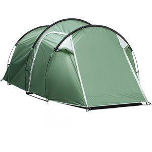 Outsunny 3-4 Person Weatherproof Tent, Green - Dark Green by Outsunny