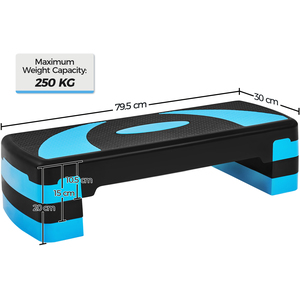 Circuit Size Aerobic Stepper with Adjustable Heights - Blue by Yaheetech