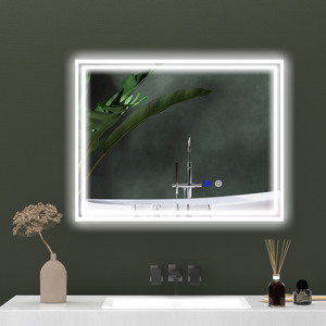kleankin LED Bathroom Mirror with Lights Dimmable Touch Switch - Clear / 50cm by kleankin