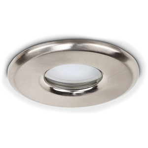 4 Pack Bathroom Shower IP65 Gloss Brushed Chrome GU10 Ceiling Downlights - Silver by ValueLights