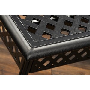 SHG Chirk Cast Aluminium 6 Seater Dining Set With Rectangular Extendable Table - Black by Signature Homes and Gardens