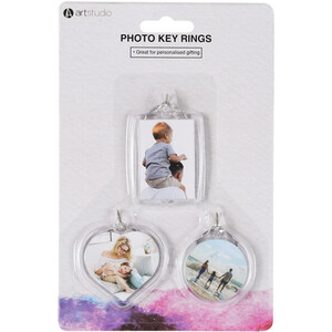 Pack of 3 Photo Keyrings by Art Studio