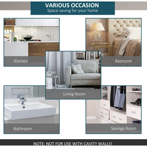 HOMCOM Sliding Barn Wood Door Kits - Brown by HOMCOM