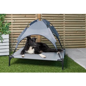 Raised Pet Bed and Sun Shade - M by Clever Paws