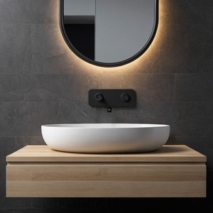 Isabena Countertop Matt Stone Basin - White by Fino Stone