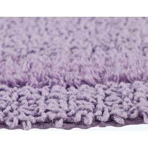 Luxury Reversible Semi Circle Bath Mat - Lilac by Homescapes