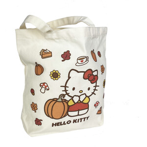 Pumpkin Hello Kitty Tote Bag - White by Hello Kitty