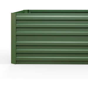 Outsunny Galvanised Raised Garden Bed Planter - Green by Outsunny